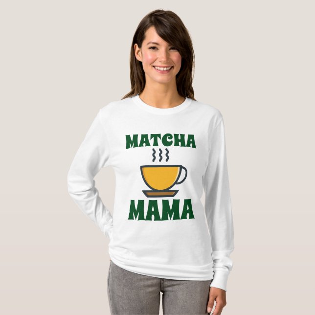 MATCHA (Tea) MAMMA T-shirts med MAMMA (Hel framsida)