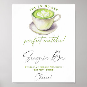 Matcha tea Möhippa sangria pub Poster