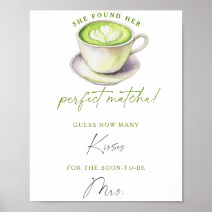 Matcha tea-möhippan Hur många kyssar Poster