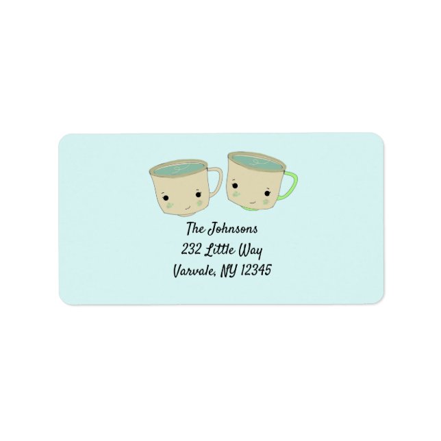 Matcha Tea Ny adress etikett Adressetikett (Framsidan)