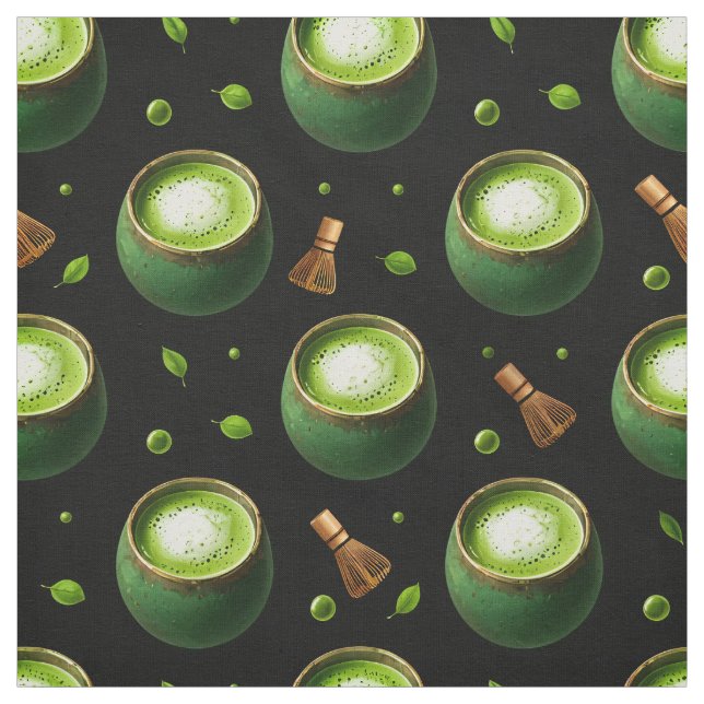 Matcha Tek Seamless Mönster Tyg (Provkarta)