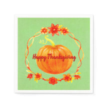 Matcha Thanksgiving Watercolor Pumpkin Cocktail