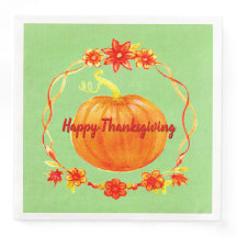 Matcha Thanksgivingens vattenfärgspumpkin