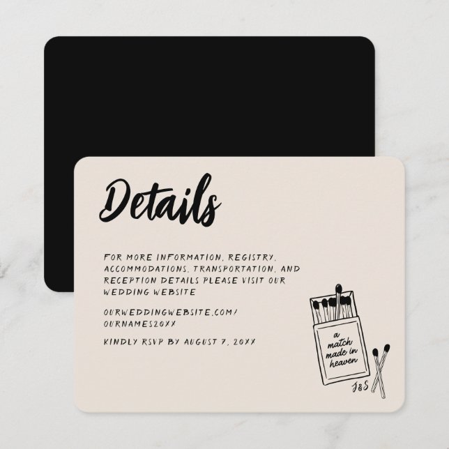 Matcha tillverkat i himmelhandskrivet höljeskort tilläggskort (Fram/baksida)