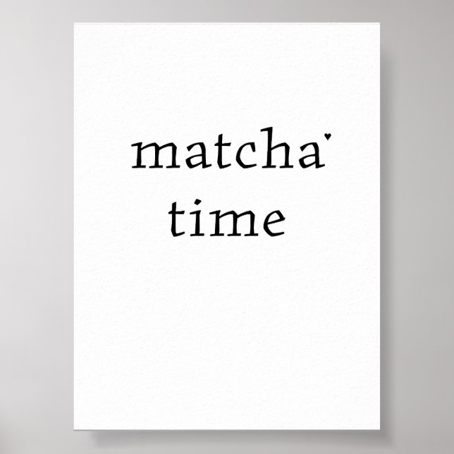 Matcha time - minimalistic typography poster (Framsidan)