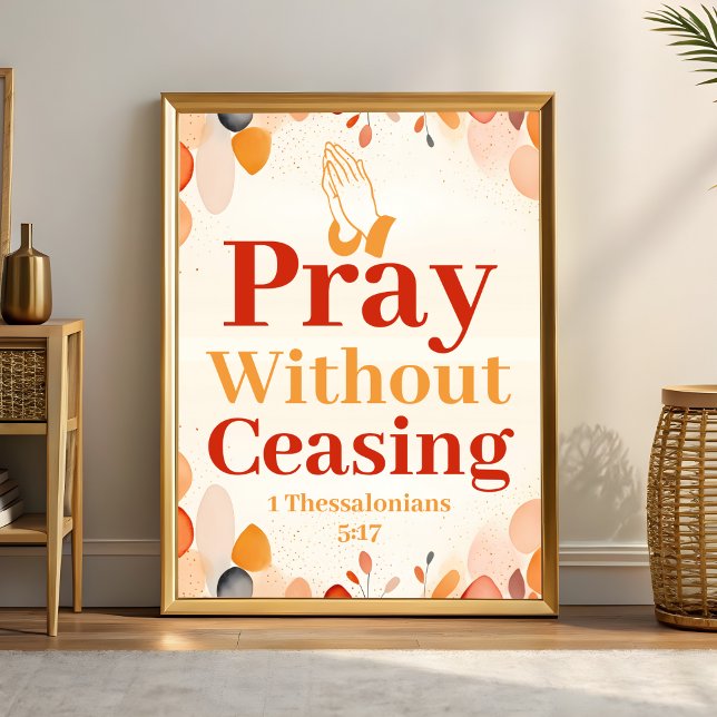 Matcha utan att stoppa Boho Christian Wall Art-uts Poster (Skapare uppladdad)