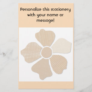 Matcha valfritt Färg Faux Fabric Collage Flower Brevpapper