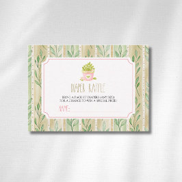 Matcha Växt Salvia Blad Randig Blöja Lotteri Tilläggskort