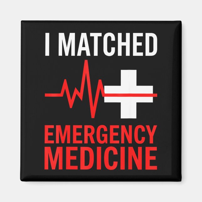 Matchade akutmedicinsk resident match-dagen 2026 magnet (Framsidan)