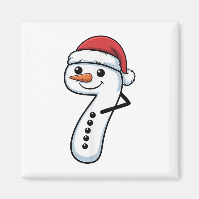 Matchande 67 Snömannen Par Jul Meme - Nummer Magnet (Framsidan)