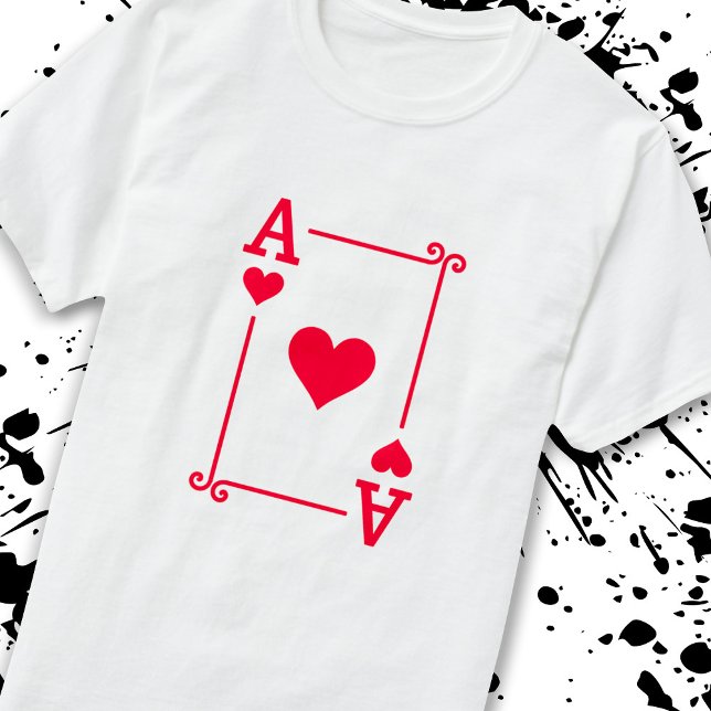 Matchande Ace Hearts-kort i Kostym T Shirt (Skapare uppladdad)
