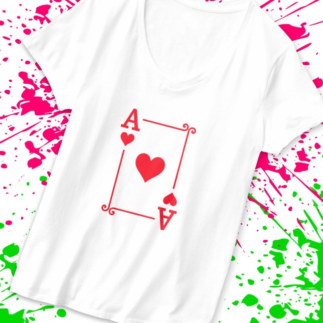 Matchande Ace Hearts-kort i Kostym T Shirt (Skapare uppladdad)