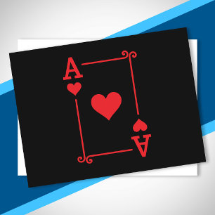 Matchande Ace Hearts-kort i Kostym Vykort
