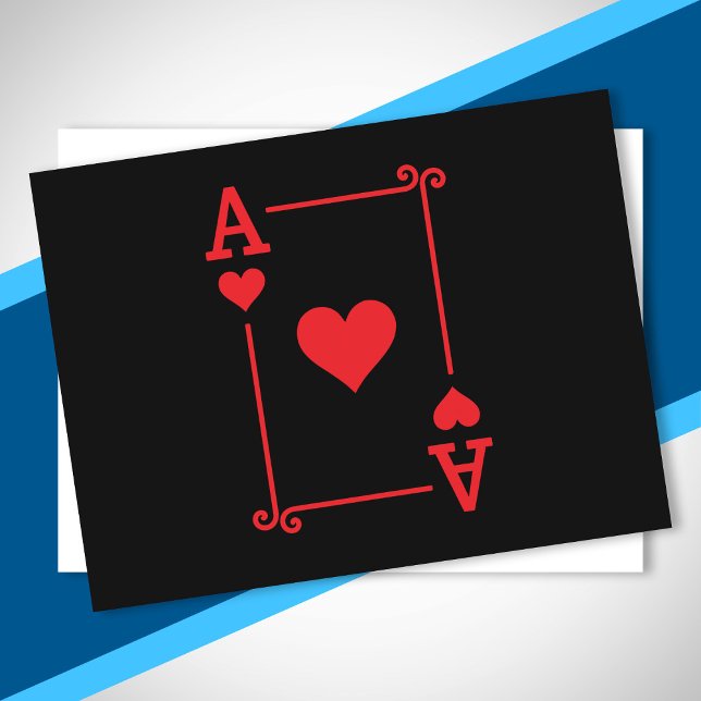 Matchande Ace Hearts-kort i Kostym Vykort (Skapare uppladdad)