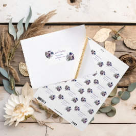 Matchande Adressetiketter för Blommigt av elegant