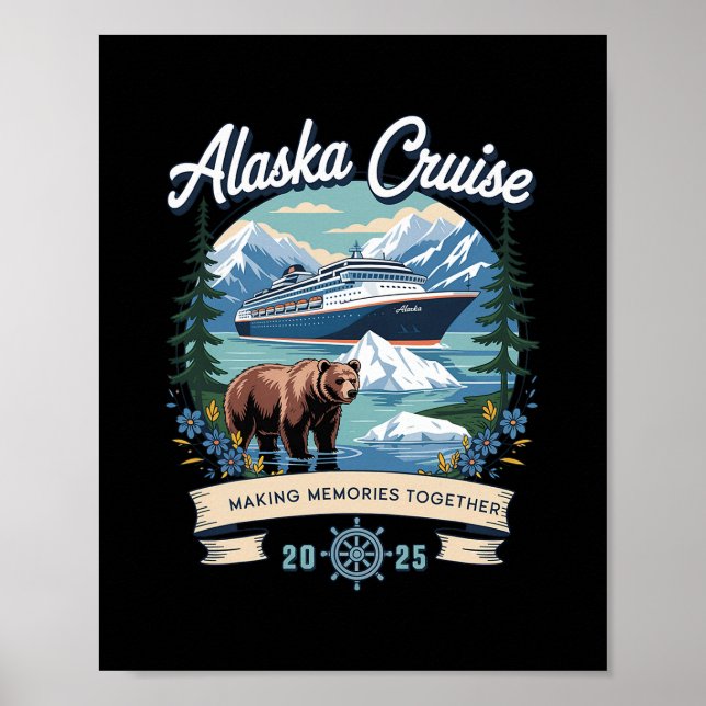 Matchande Alaskan Alaska-kryssning 2025  Poster (Framsidan)
