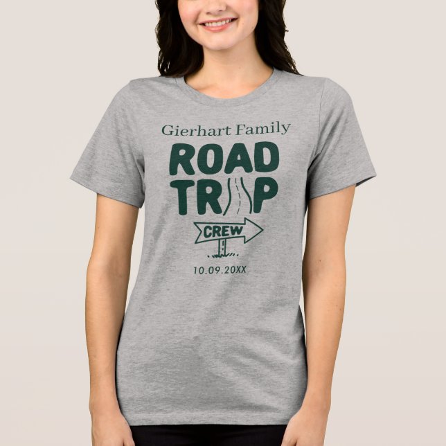Matchande Anpassningsbar för Family Road-Resa-vacc T Shirt (Framsida)