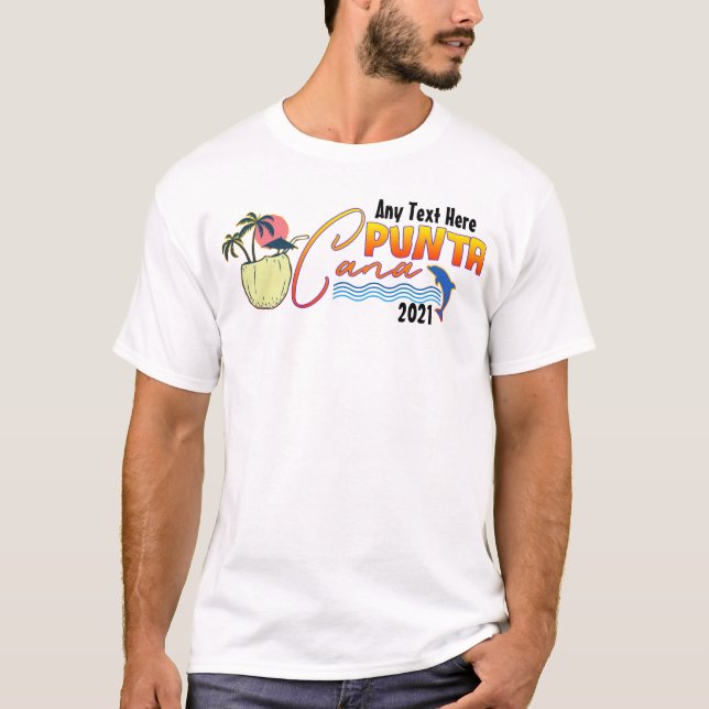 Matchande Anpassningsbar för Punta Cana Vacation B T Shirt (Framsida)