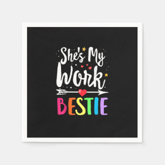 Matchande arbetets bästa vän Hon är min arbetsuppg Pappersservett