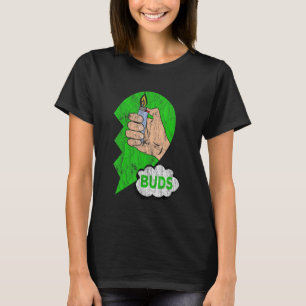 Matchande Bästa Kompisar Ogräs Roligt Led Stoner f T Shirt