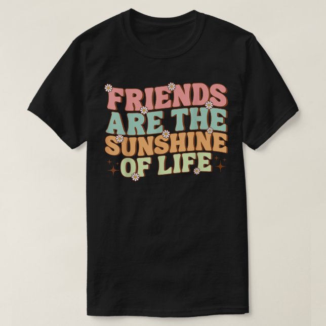 Matchande Besties Flowers Friends är Sunshine T Shirt (Design framsida)