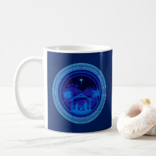 Matchande blå jultomhet kaffemugg