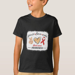 Matchande Blodcancer Medvetenhet Fred kärlek Cura T Shirt