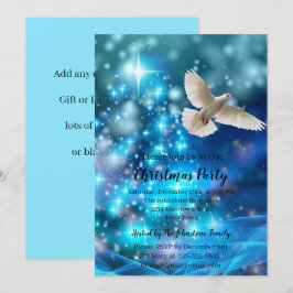 Matchande Blue Dove Peace-jul Inbjudningar