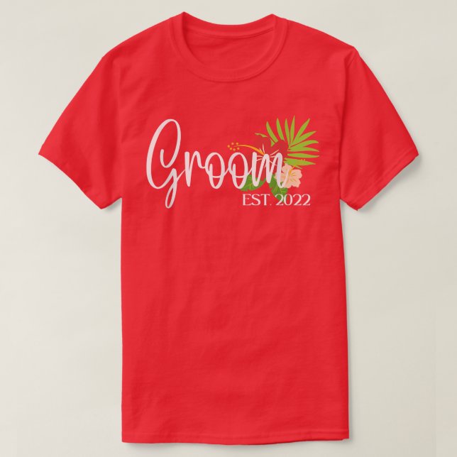 Matchande Bride och Groom Honeymoon Ny gifta Co T Shirt (Design framsida)