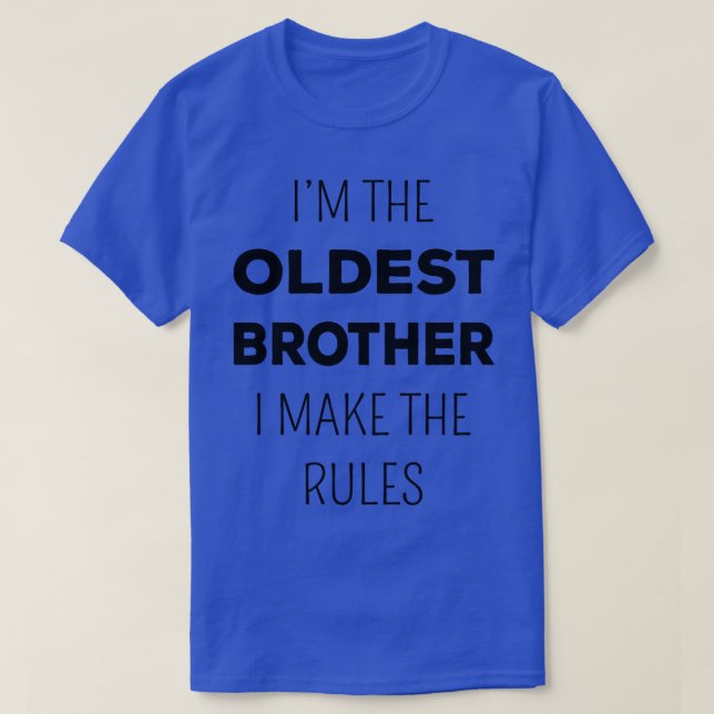 Matchande bröder äldsta broder jag gör till Regler T Shirt (Design framsida)