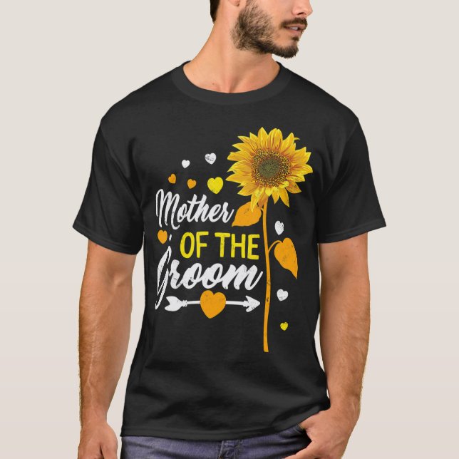 Matchande bröllops-T-shirt Mor till brudgummen sys T Shirt (Framsida)