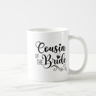 Matchande bröllopsfest design kusin till bruden kaffemugg