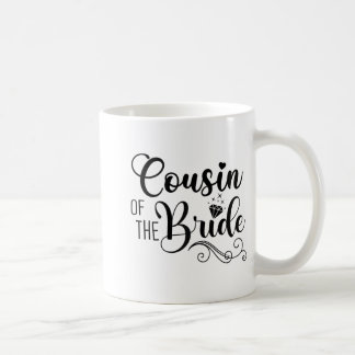 Matchande bröllopsfest design kusin till bruden kaffemugg