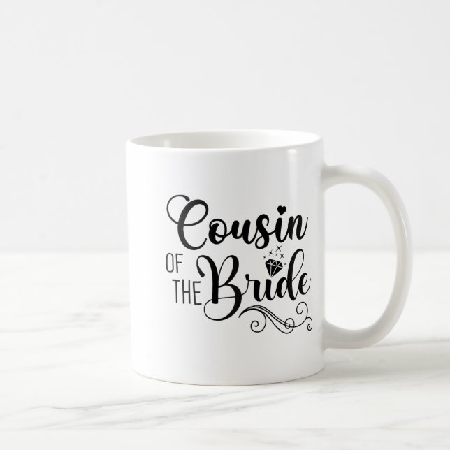 Matchande bröllopsfest design kusin till bruden  kaffemugg (Höger)