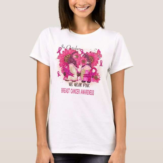 matchande bröstcancerfru make rosa-band t shirt (Framsida)