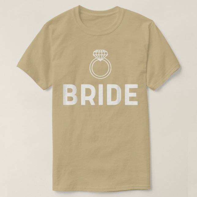 Matchande brud och brudgum present för bröllopsför t shirt (Design framsida)