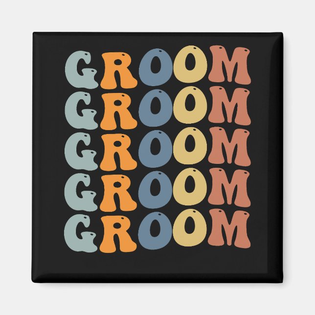Matchande brud och brudgum som gör sig redo för br magnet (Framsidan)