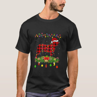 Matchande Buffalo-rutig engelsk mastiff hund jul T Shirt