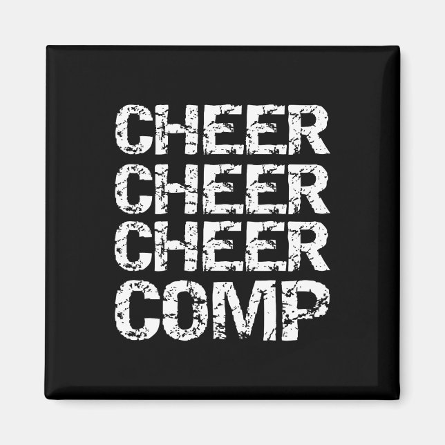 Matchande Cheerleader Tävling Present Cheer Cheer  Magnet (Framsidan)