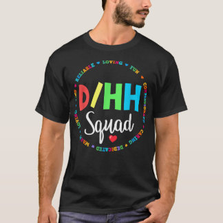 Matchande Döv för DHH-lärare Hårda ASL-kvadrat T Shirt