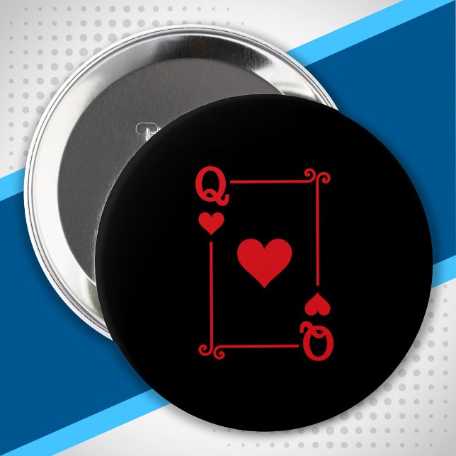 Matchande drottning Hearts Kostym-kort Knapp (Skapare uppladdad)