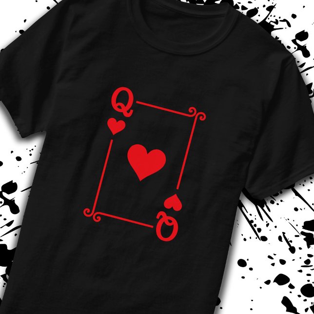 Matchande drottning Hearts Kostym-kort T Shirt (Skapare uppladdad)