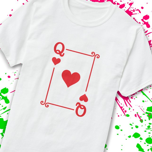 Matchande drottning Hearts Kostym-kort T Shirt (Skapare uppladdad)