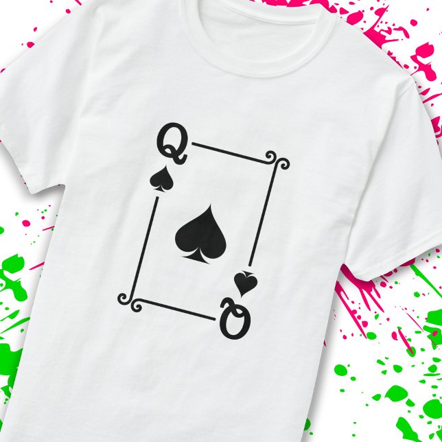 Matchande drottning Spades Kostym-kort T Shirt (Skapare uppladdad)