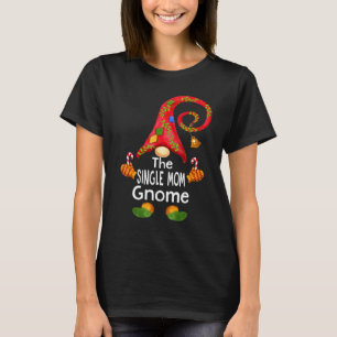 Matchande familj Den ensamstående mamman Gnome jul T Shirt