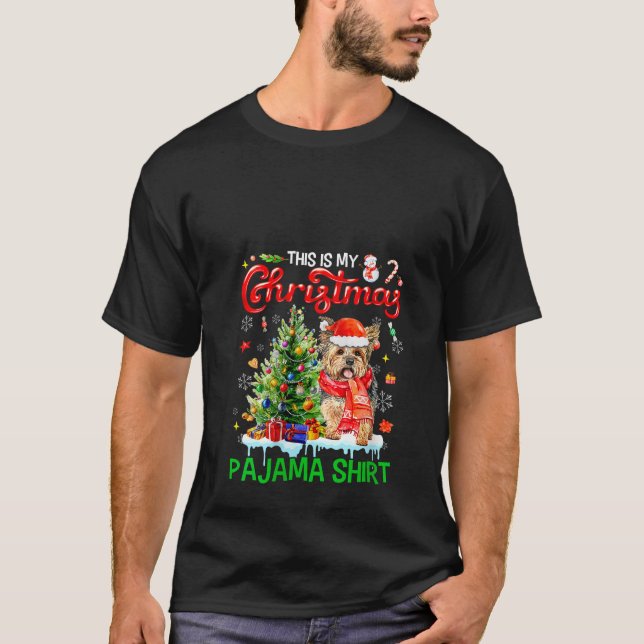 Matchande familj Det här är min Julafton Pajama Yo T Shirt (Framsida)