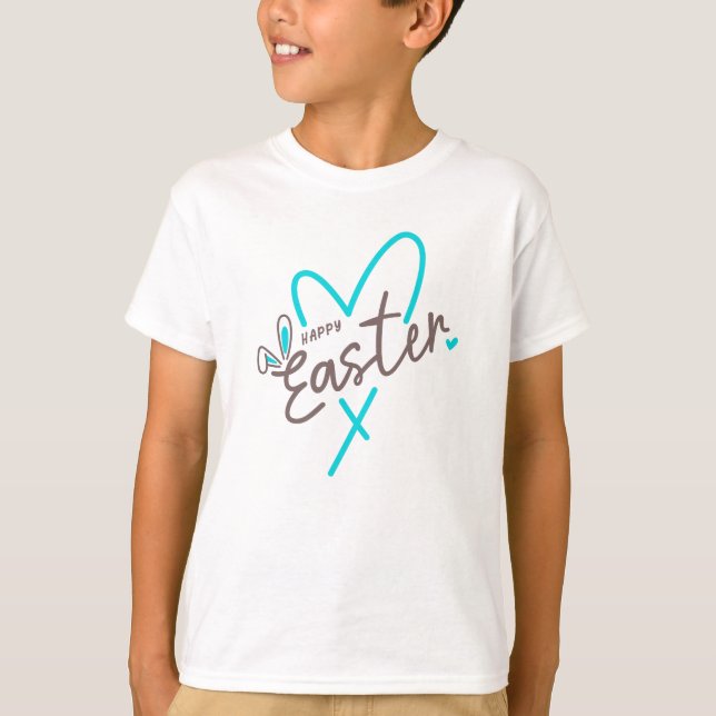 Matchande familj Glad påsk T Shirt (Framsida)