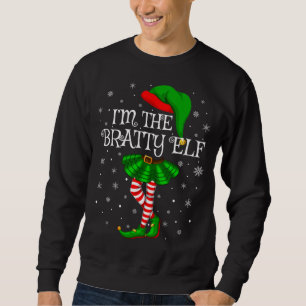 Matchande familj Jag är Bratty Elf-julen Lång Ärmad Tröja