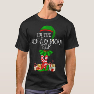 Matchande familj Jag är Puerto Rican Elf-julen T Shirt
