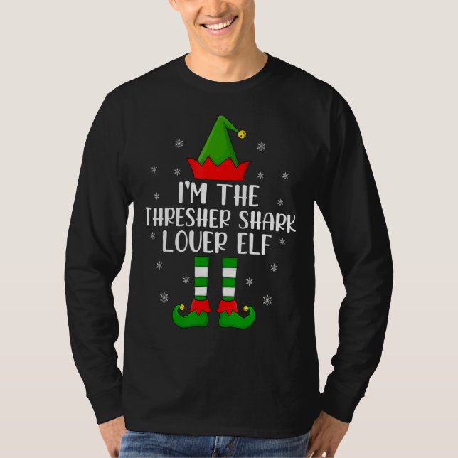 Matchande familj Jag är Thresher Shark Elf Christm T Shirt (Framsida)